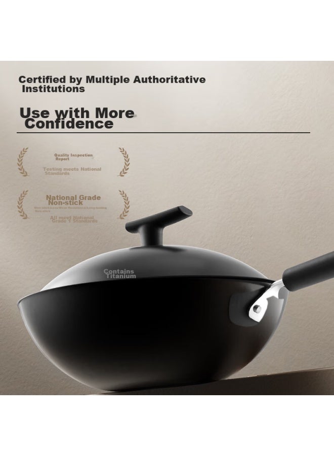 Supor Titanium Iron Non-stick Wok, 30cm Iron Pan Without Coating, Suitable For Gas Stove And Induction Cooker, Stir-fry Pan Hc30yt1 - Image 3