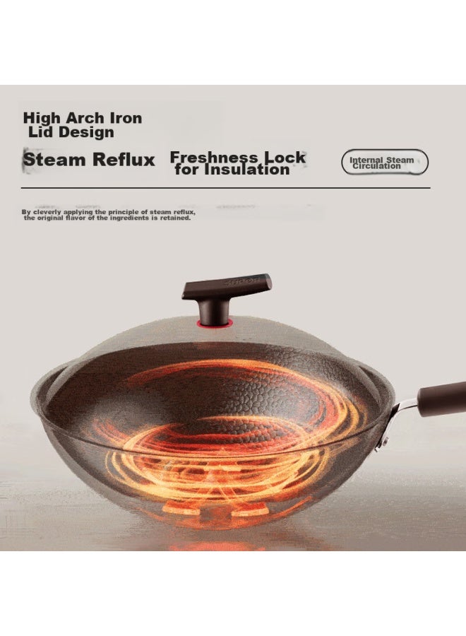 Supor Titanium Iron Non-stick Wok, 30cm Iron Pan Without Coating, Suitable For Gas Stove And Induction Cooker, Stir-fry Pan Hc30yt1 - Image 4