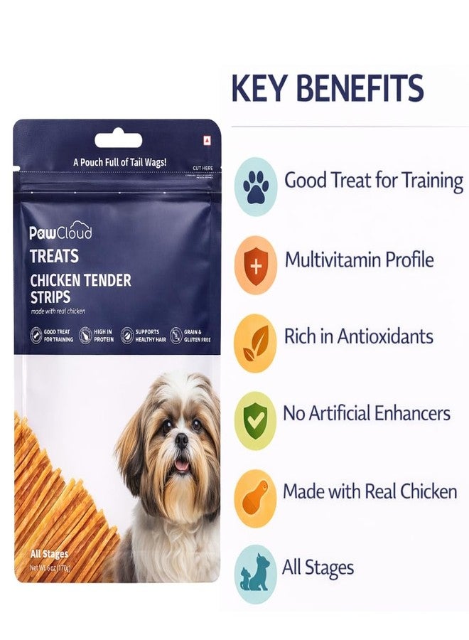 PawCloud Tender Chicken Strip Dog Treats | Real Chicken High Protein Soft Chewy Snacks for Puppies & Adult Dogs | Healthy Training Reward | Easy to Digest | Suitable for All Breeds & Ages | 70 Gm - Image 3