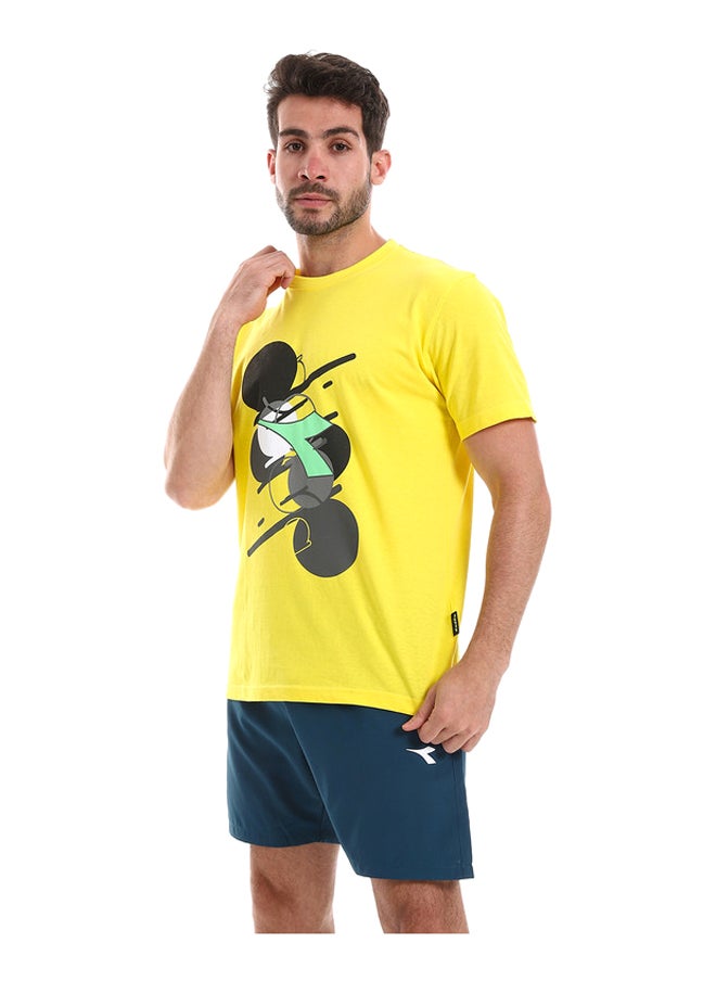 DIADORA - Men Cotton Printed T-Shirt - Image 1