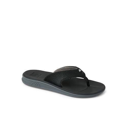 Reef Rover Mens Flip Flop, Supportive & Ultra Soft Footbed, Durable Non Marking Outsole, Black, 15 - Image 3