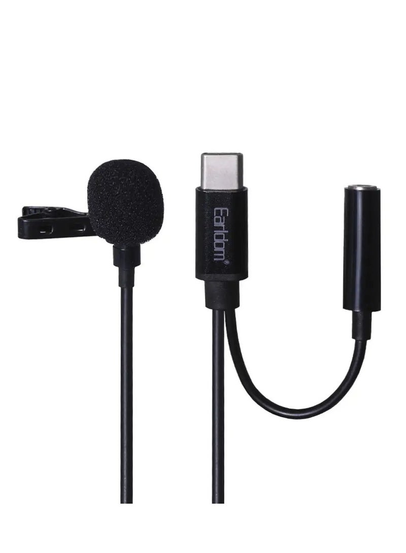 Earldom Type-C Mini Microphone 3.5mm Female & With Clip - Image 2