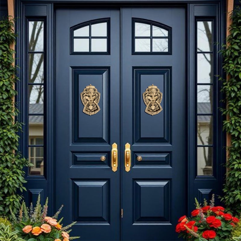 DEVDECOR Antique Brass Ring Door Knocker – Vintage Round Handle with Textured Grip for Main Door, Gate, or Cabinet – Classic Decorative Hardware (6x4 inch) - Image 5