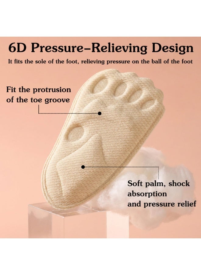 4 Pairs Women Metatarsal Shoe Inserts, Non Slip Ball of Foot Cushions, Forefoot Pain Relief Foot Pads, One Size for All Day Comfort - Image 5