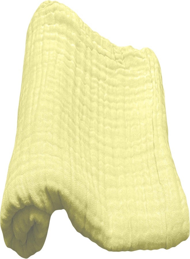 TERI BERI Baby Muslin Cotton Baby Bath Towel Extra Soft Super Absorbent Towels for Infants, New Born Babies and Toddlers (0-3 Years) (Yellow) - Image 1