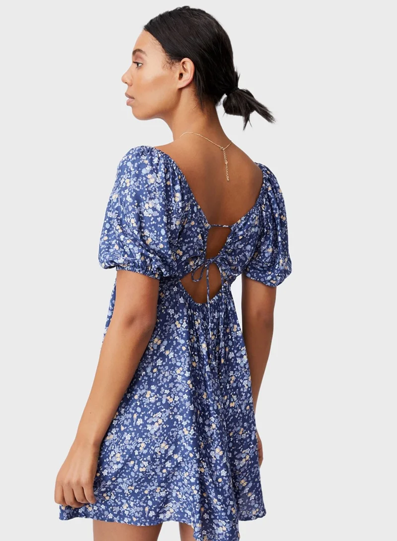 Cotton On Floral Print Mini Dress