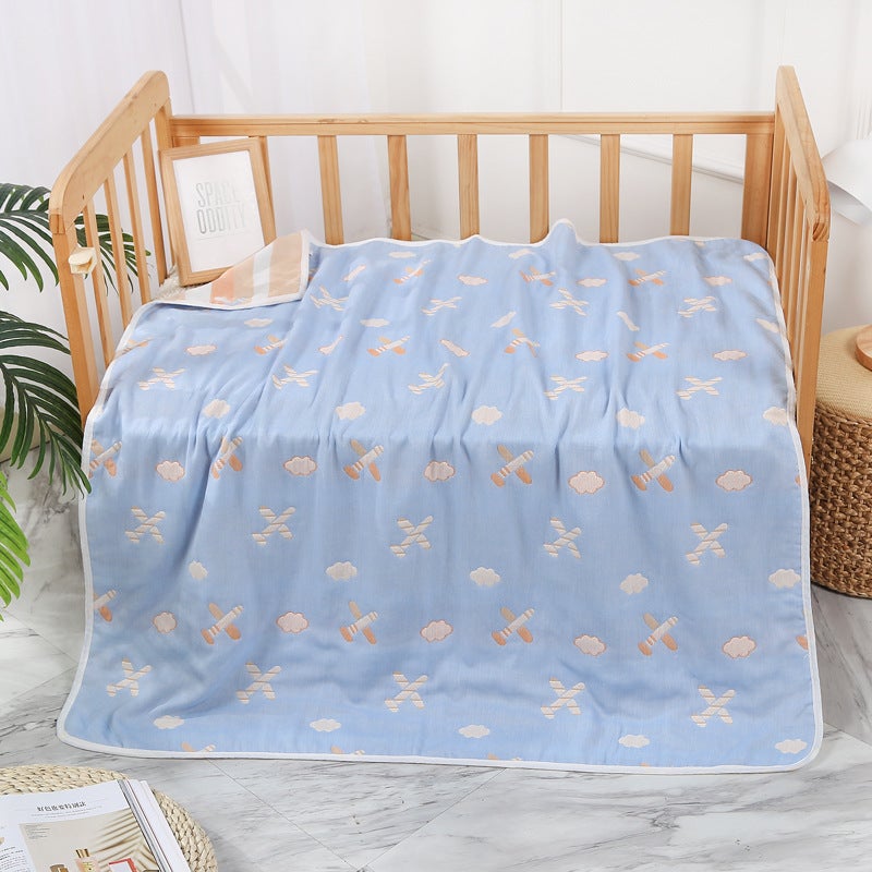 6-Layer Gauze Baby Blanket - Soft Bath Towel for Newborns, All-Season  Use