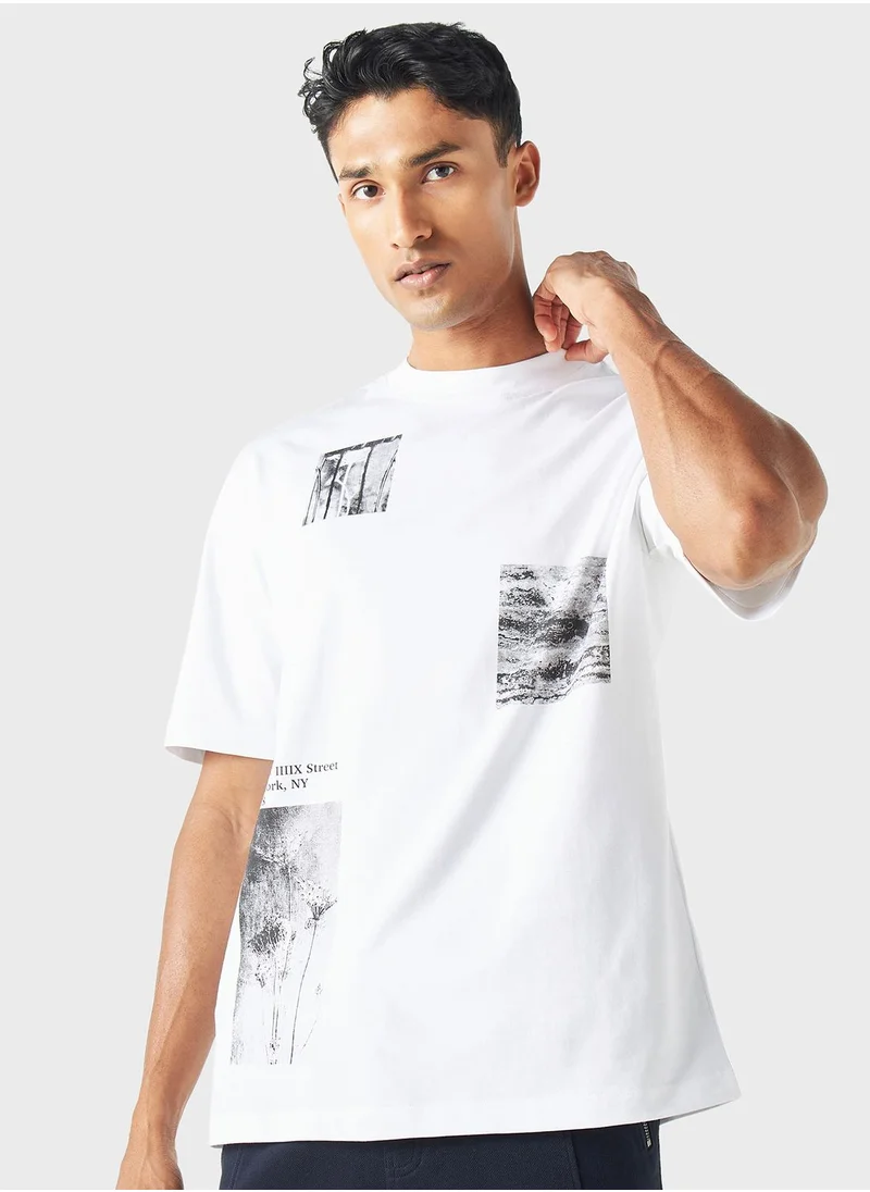 ايكونيك Graphic Crew Neck T-Shirt