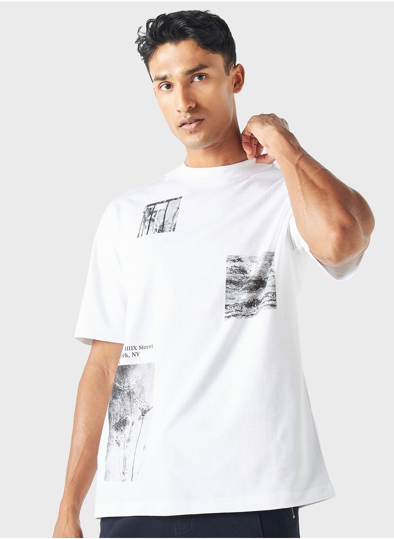 Iconic - Graphic Crew Neck T-Shirt - Image 1