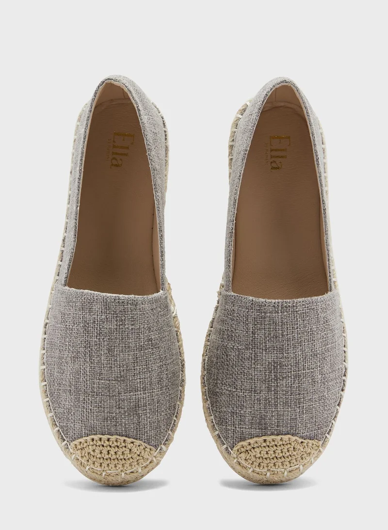 ELLA Canvas Espadrille With Toe Cap