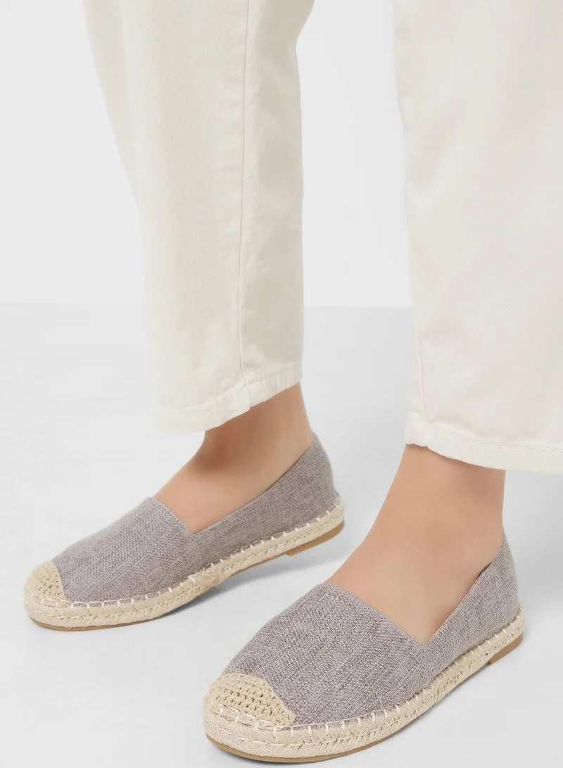 ELLA Canvas Espadrille With Toe Cap