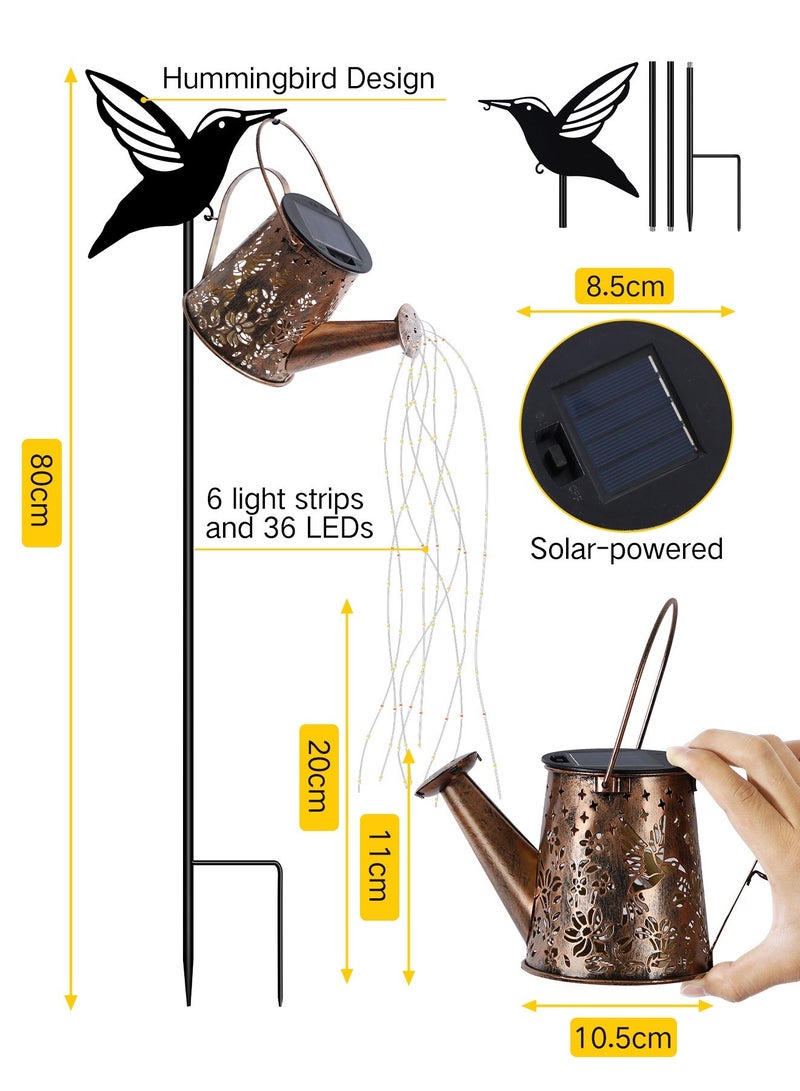 OUTON Hanging Solar Lanterns Outdoor Waterproof - Solar Lights Lanterns Hummingbird Garden Decorative Outdoor Patio Decor Solar Lantern for Outside - Outdoor Lanterns for Patio Garden Waterproof Gifts for Women Mom Family - Image 5