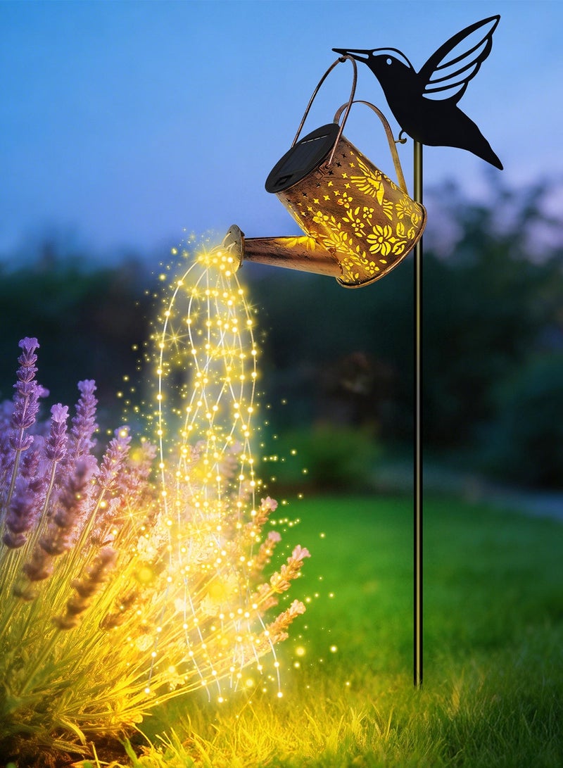 OUTON Hanging Solar Lanterns Outdoor Waterproof - Solar Lights Lanterns Hummingbird Garden Decorative Outdoor Patio Decor Solar Lantern for Outside - Outdoor Lanterns for Patio Garden Waterproof Gifts for Women Mom Family - Image 1
