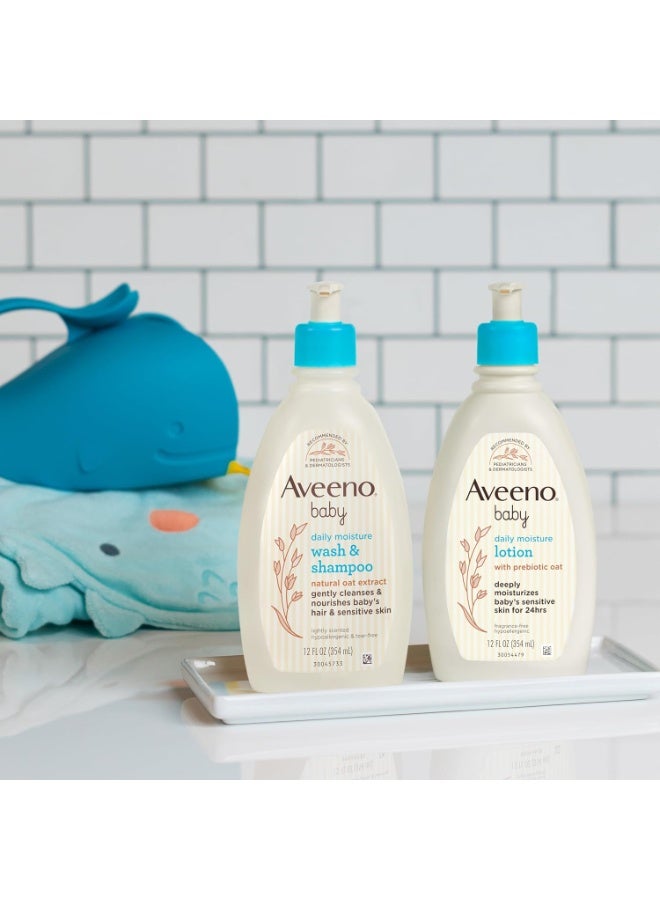 Aveeno Baby Gentle Moisture Daily Care Set with Natural Oat Extract, Colloidal Oatmeal, Two Pieces 354Ml - Image 4