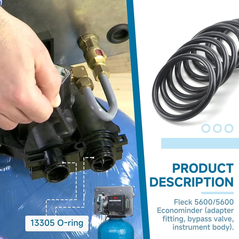 Filloman (8 Pack) O-Ring for Fleck 13305 and Rainsoft 17961 Compatible with 2510, 5600, 9000, 9100 valves, Adapter Fittings, Bypass valves, Instrument Body Replacements - Image 5