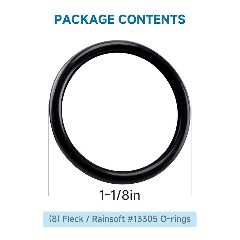 Filloman (8 Pack) O-Ring for Fleck 13305 and Rainsoft 17961 Compatible with 2510, 5600, 9000, 9100 valves, Adapter Fittings, Bypass valves, Instrument Body Replacements - Image 2
