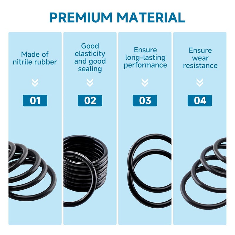 Filloman (8 Pack) O-Ring for Fleck 13305 and Rainsoft 17961 Compatible with 2510, 5600, 9000, 9100 valves, Adapter Fittings, Bypass valves, Instrument Body Replacements - Image 4