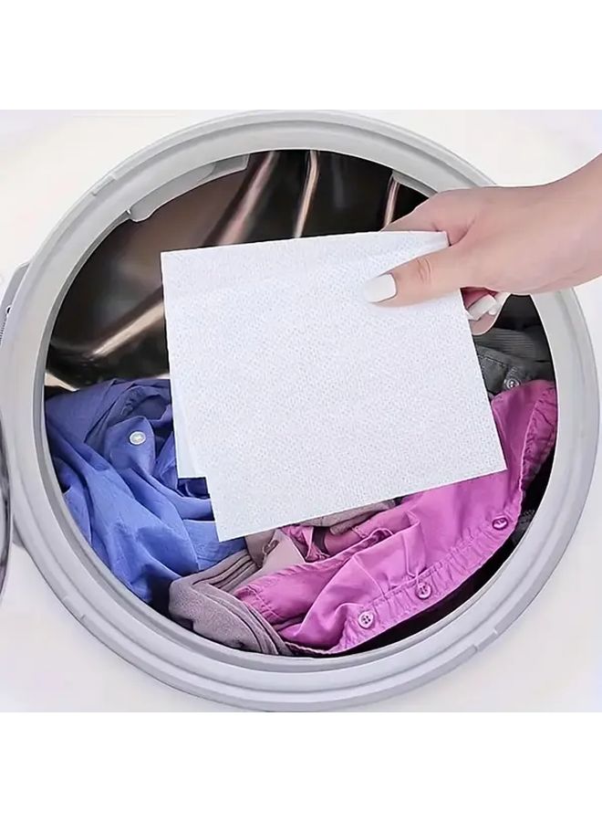 100pcs White Color Catching Sheets For Washing Machine Anti Color Absorption Anti Cloth Dyeing Ideal For Delicates And Light Colors - Image 4