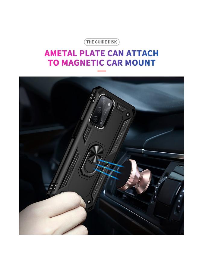 اس-توب جراب لهاتف OPPO A55 5G جراب واقٍ مقاوم للصدمات مصنوع من مادة TPU + PC مع حامل دوار 360 درجة - Image 5