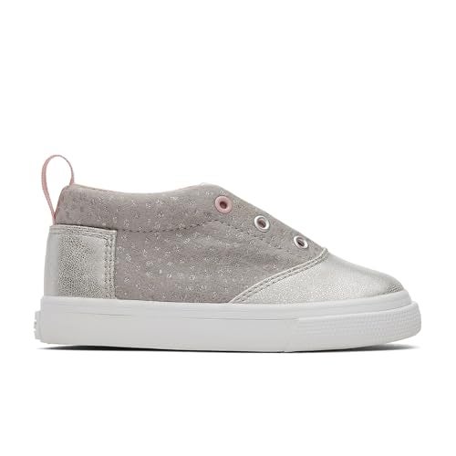 TOMS Girls Fenix Mid Sneaker, Drizzle Grey Foil Dot Microfiber, 10 Toddler - Image 2