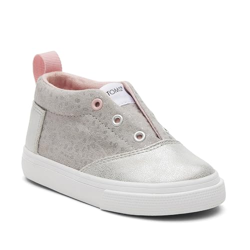 TOMS Girls Fenix Mid Sneaker, Drizzle Grey Foil Dot Microfiber, 10 Toddler - Image 3