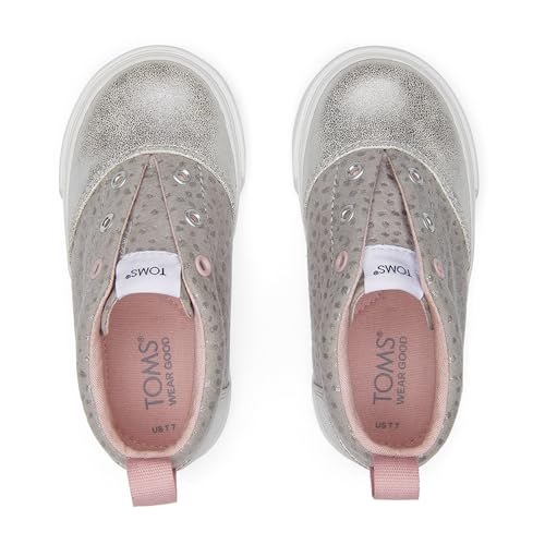 TOMS Girls Fenix Mid Sneaker, Drizzle Grey Foil Dot Microfiber, 10 Toddler - Image 5