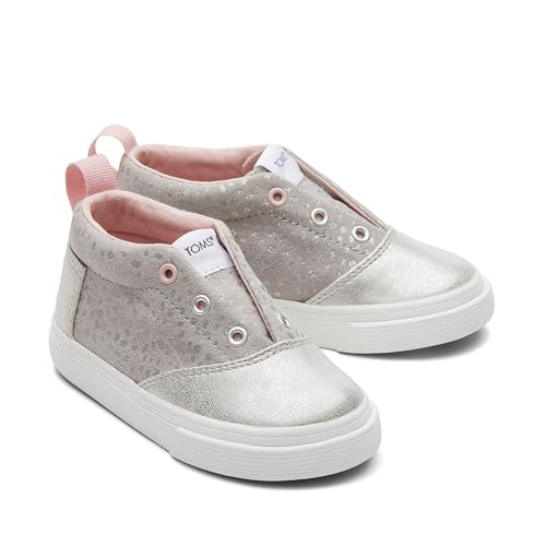 TOMS Girls Fenix Mid Sneaker, Drizzle Grey Foil Dot Microfiber, 10 Toddler - Image 4