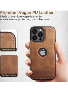 SNBFA iPhone 16 Pro Max Case, Vegan Leather Protective Case for iPhone 16 Pro Max 6.9", Luxury, Elegant and Beautiful Design Cover, Non-Slip Vintage Looking Perfect Stitching Leather Case (Brown)  - Image 3