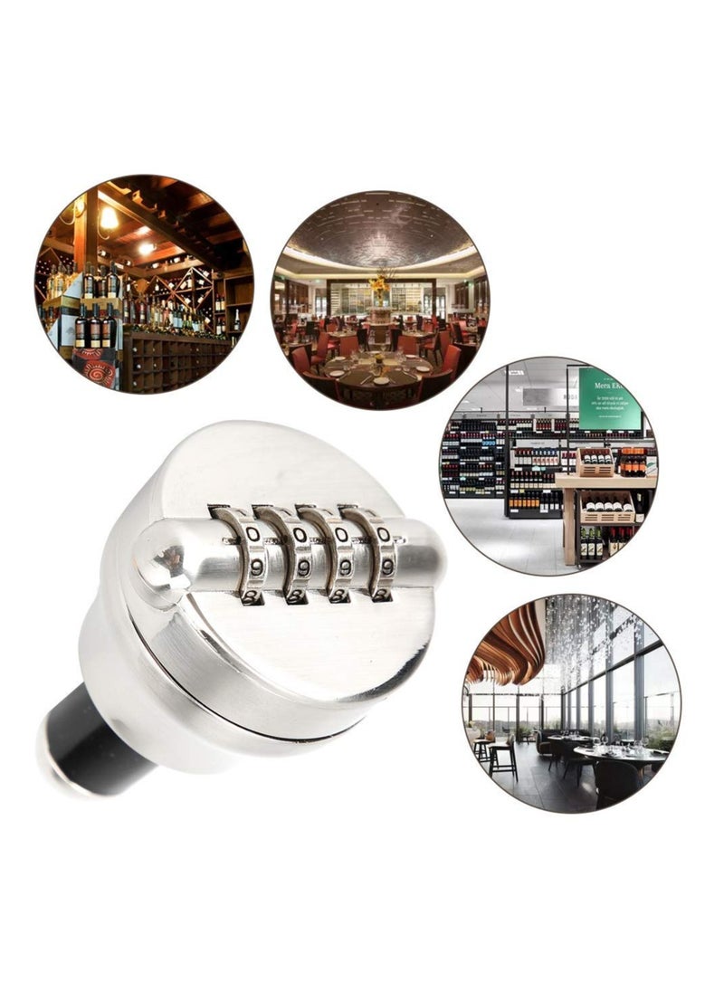 Wine Bottle Combination Lock,Keep Your Wine Fresh and Secure with Our 4-Digit Combination Lock Wine Stopper,Zinc Alloy Wine Bottle Stopper Wine Bottle Sealed