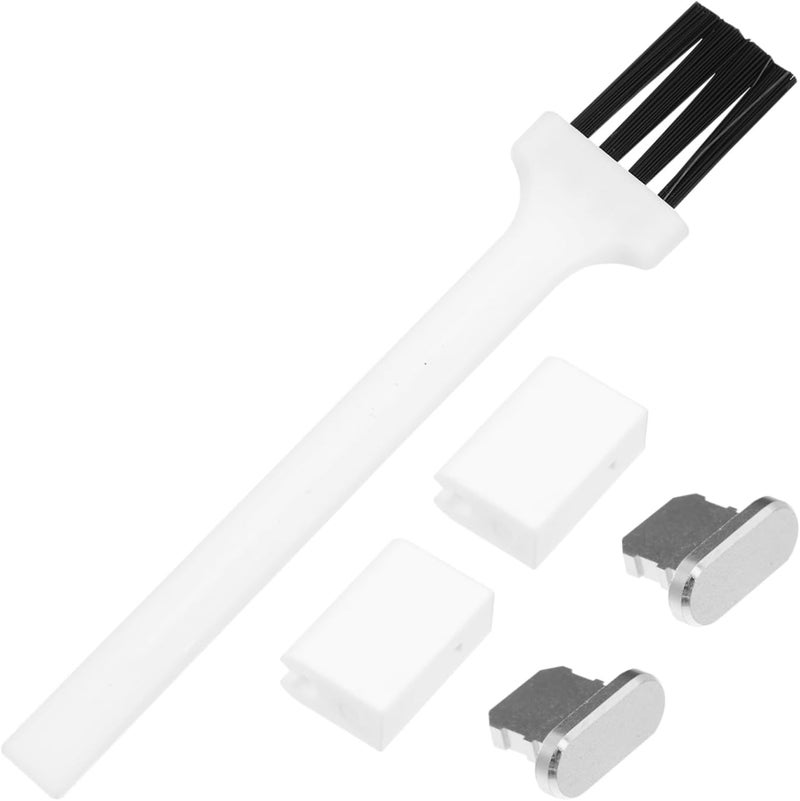 Assorted Color Portable Dust Kit Metal Charging Port Stoppers Cleaning Brush Easy Install Against Dirt Debris - Image 1