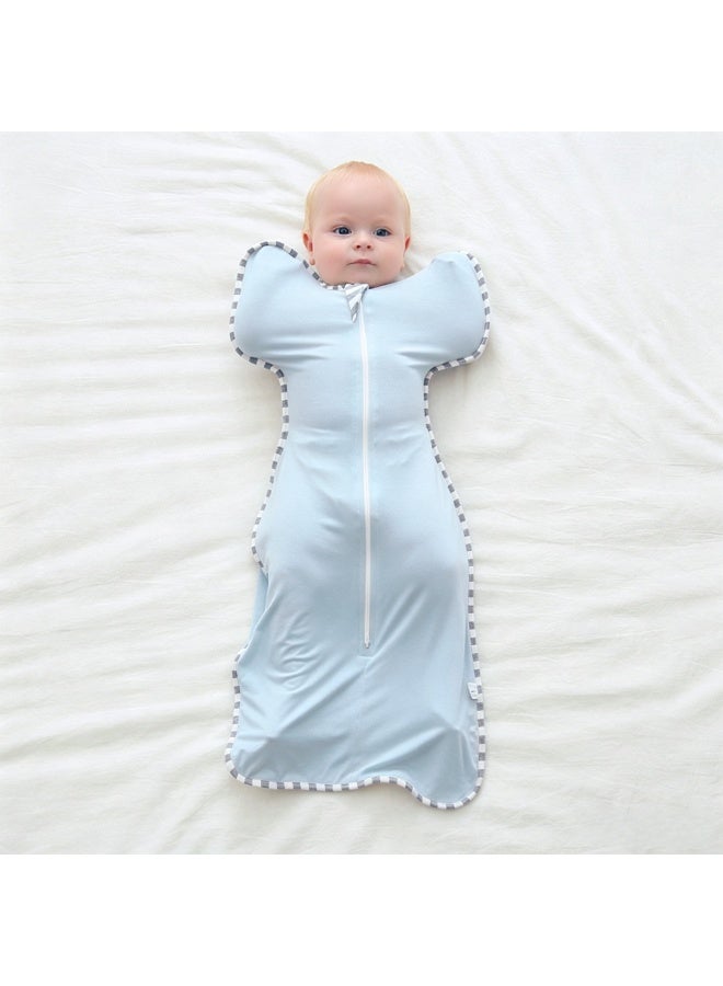 Bluejw 25×20cm Blue Modal Newborn Swaddle Sleeping Bag, Anti-Startle & Kick-Proof, Breathable Infant Swaddle Wrap for Baby - Image 1