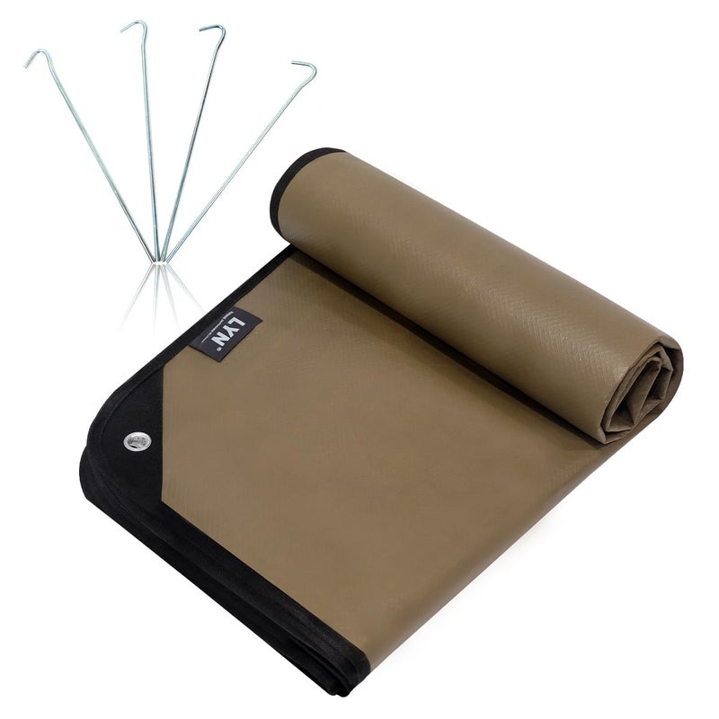 LYN Jungle Cape:LYN All-Weather Heavy Duty Solar Emergency Survival Blanket-Suntan,Reflective Space Thermal Infrared-Blocked Insulated from Mylar/Foil for Rescue,Backup,Camping,Hiking,Trap,Snow&Pet - Image 1