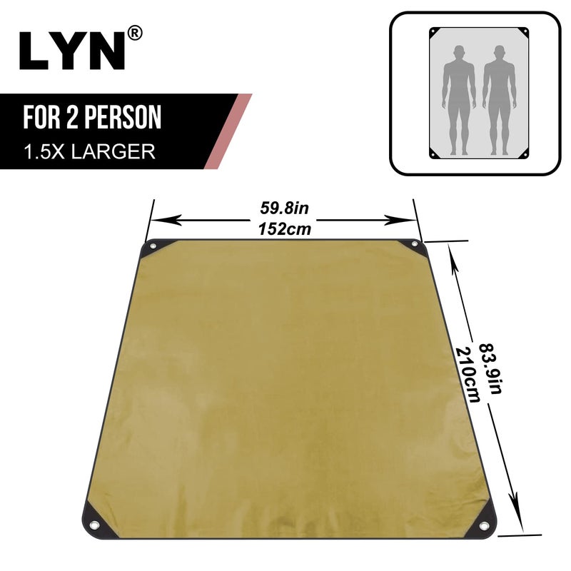 LYN Jungle Cape:LYN All-Weather Heavy Duty Solar Emergency Survival Blanket-Suntan,Reflective Space Thermal Infrared-Blocked Insulated from Mylar/Foil for Rescue,Backup,Camping,Hiking,Trap,Snow&Pet - Image 2