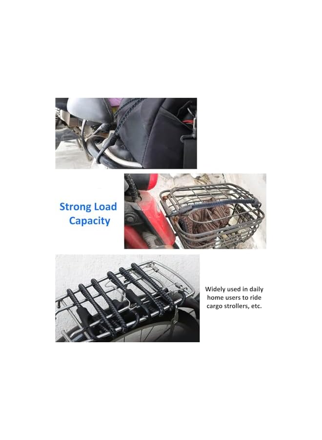 The Bros The Bros 4 Pcs Small Bungee Cord with Hooks, 2 Inch Mini Bungee Cords Hooks, Multi-Purpose Elastic Bungee Straps Gray Black Bungee Straps Tie Down for Luggage, Camping, Tarps - Image 4