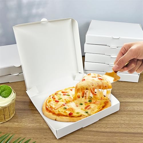 KEEPARTY 30 PCS White Mini Pizza Boxes 5.1x5.1x0.78 Inch For Homemade Pizzas and Crafts - Image 3