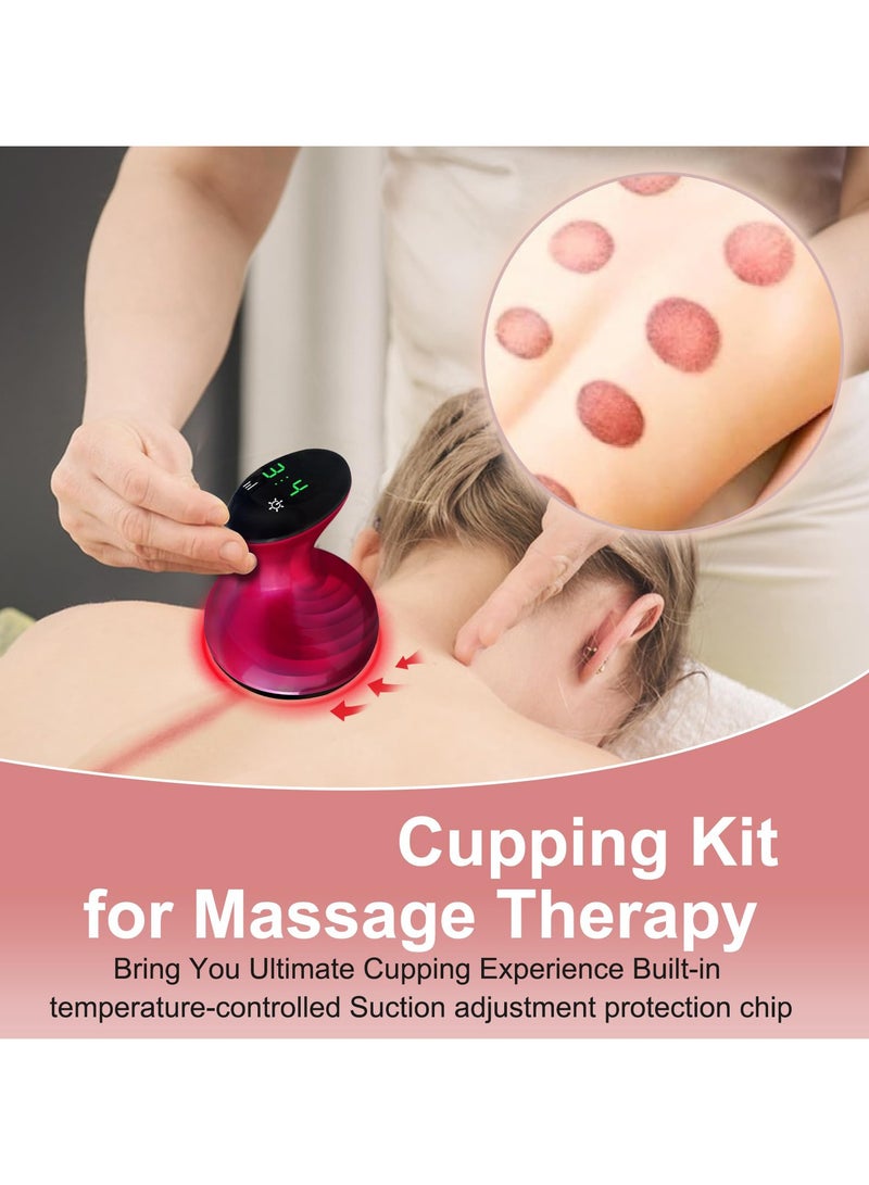 Zikra Electric Cupping Therapy Set, Smart Cupping Massager Machine, Cellulite Massager, Gua Sha Scraping Massage Tool with 9 Levels Temperature & Suction for Back Body Muscle Pain targeted Relief - Image 2
