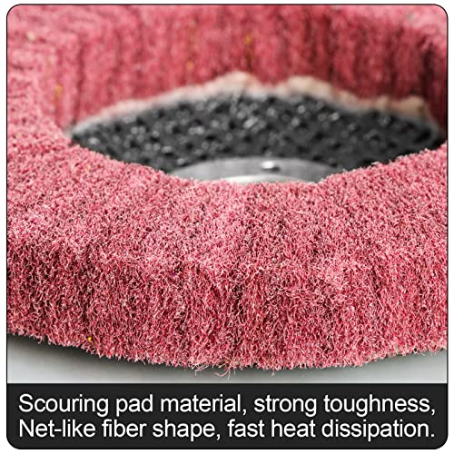 Hiqalty 15Pcs 4.5" x 7/8" Nylon Fiber Flap Disc Polishing Grinding Wheel,Scouring pad Buffing Wheel for Angle Grinder - Image 5