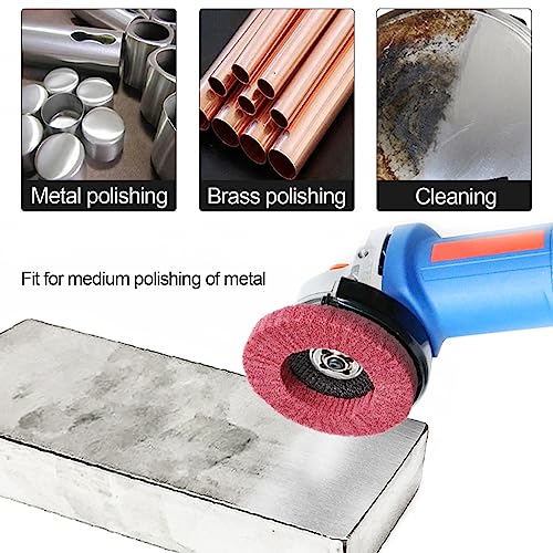 Hiqalty 15Pcs 4.5" x 7/8" Nylon Fiber Flap Disc Polishing Grinding Wheel,Scouring pad Buffing Wheel for Angle Grinder - Image 4