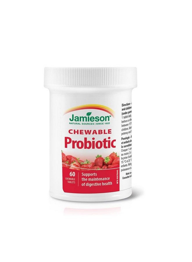 Jamieson Probiotic Chewable Strawberry Flavour 60 Tablets - Image 2