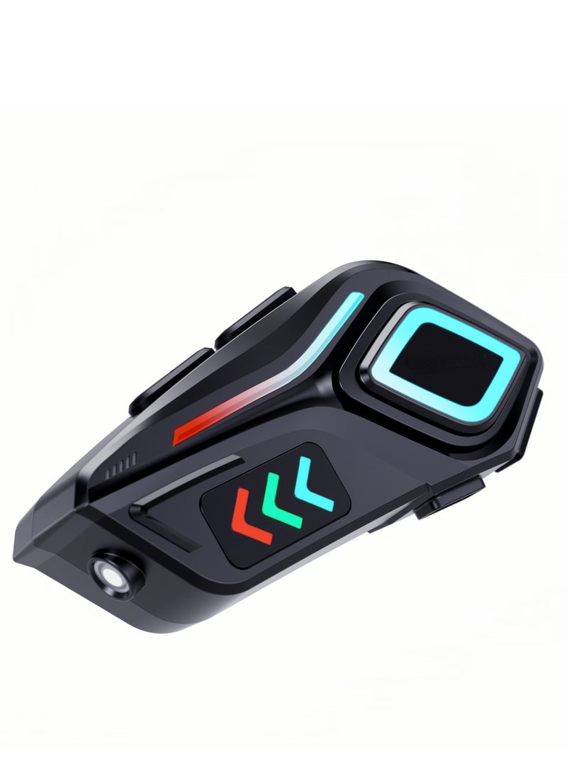 Bluetooth 5.4 Motorcycle Helmet Headset, 40H Battery, 40MM Metal Bass+Smart ANC, IPX8 Waterproof, Voice Assistant, LED Light – Universal Helmet Fit for Cycling. - Image 2