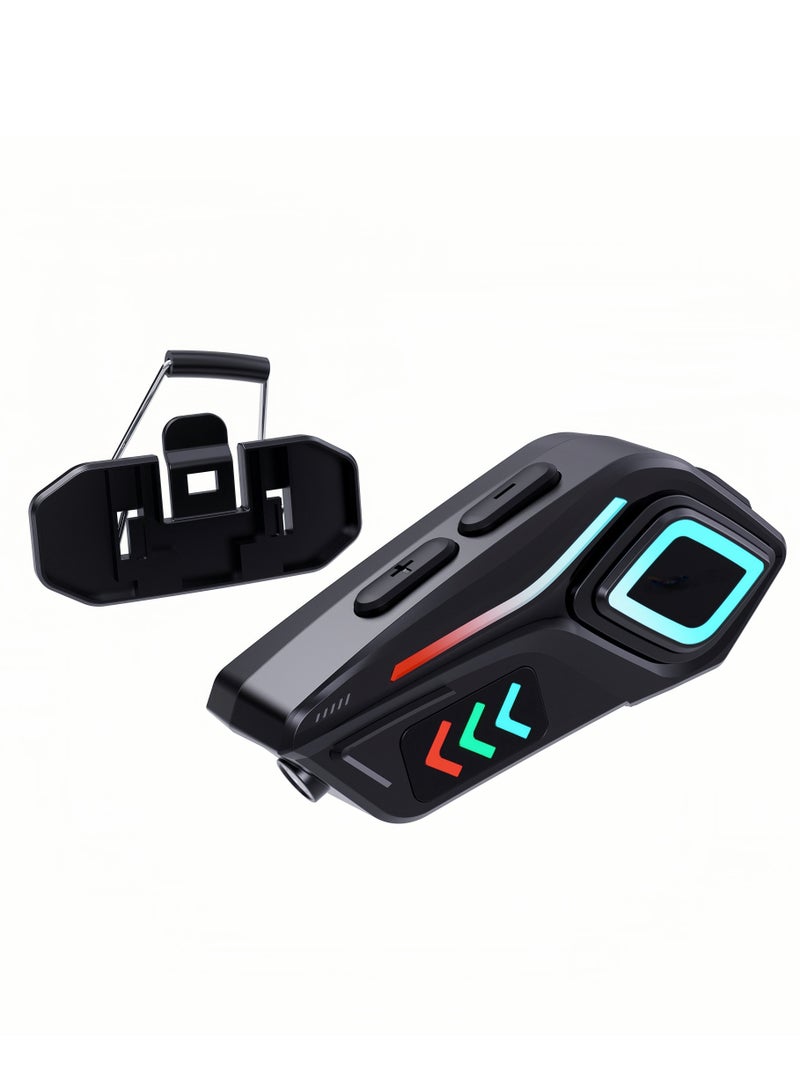Bluetooth 5.4 Motorcycle Helmet Headset, 40H Battery, 40MM Metal Bass+Smart ANC, IPX8 Waterproof, Voice Assistant, LED Light – Universal Helmet Fit for Cycling. - Image 1