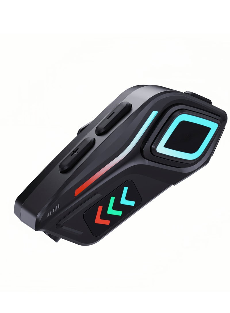 Bluetooth 5.4 Motorcycle Helmet Headset, 40H Battery, 40MM Metal Bass+Smart ANC, IPX8 Waterproof, Voice Assistant, LED Light – Universal Helmet Fit for Cycling. - Image 3