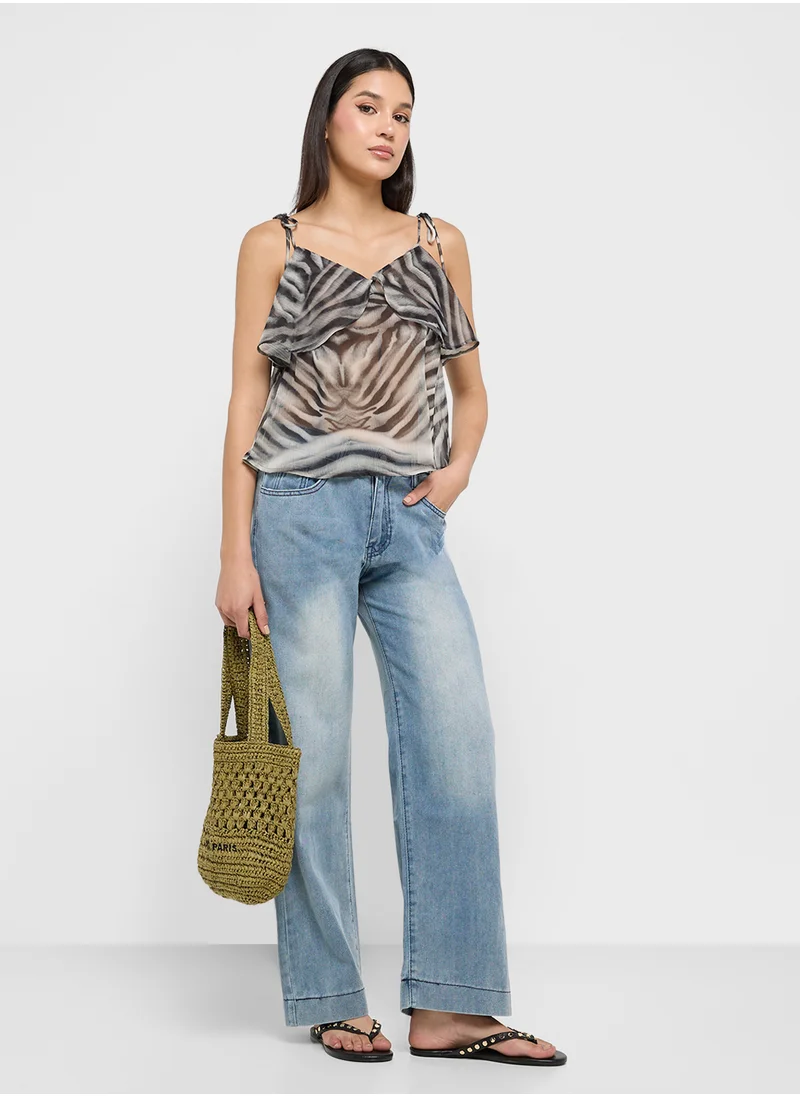 Ginger High Rise Straight Fit Jeans