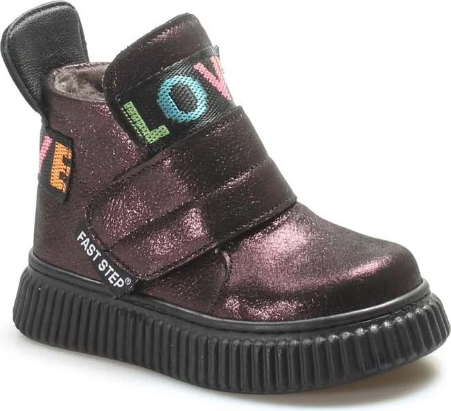 Fast Step Unisex Genuine Leather & Fur Winter Comfortable Daily Durable Children's Classic Boots 769KXA140