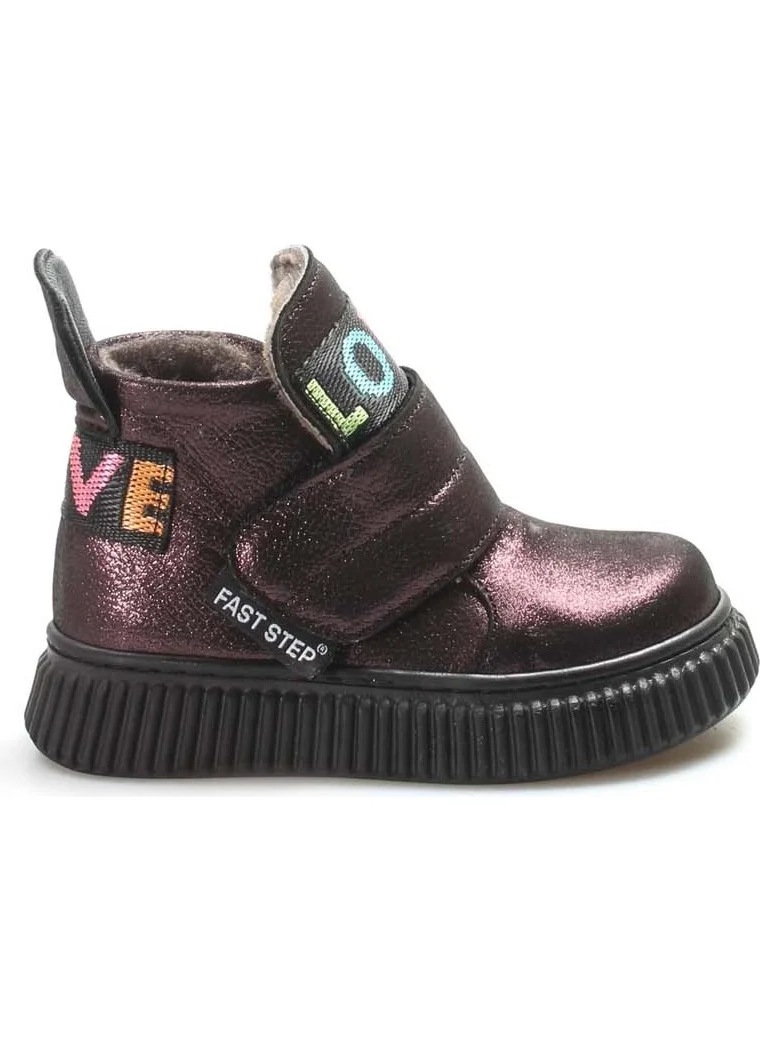 Fast Step Unisex Genuine Leather & Fur Winter Comfortable Daily Durable Children's Classic Boots 769KXA140