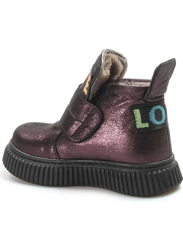 Fast Step Unisex Genuine Leather & Fur Winter Comfortable Daily Durable Children's Classic Boots 769KXA140
