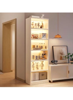 LEDIN Storage rack household bookshelf simple floor-to-ceiling storage aisle cabinet living room multi-layer corner bookcase (180x24x40cm)  - Image 1