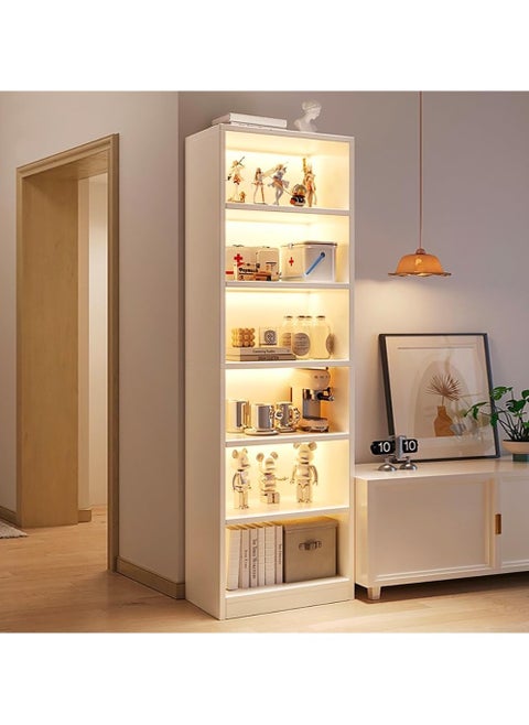 Storage rack household bookshelf simple floor-to-ceiling storage aisle cabinet living room multi-layer corner bookcase (180x24x40cm)