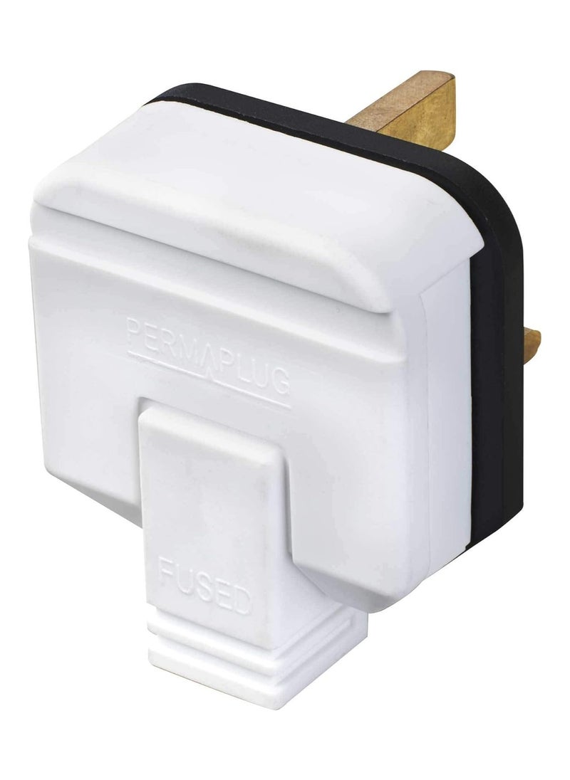 ماستربلاج - Masterplug HDPT13W 13A قابس مركب من المطاط الأبيض قابس مركب (حديقة، خارجي، عالي التحمل) - Image 1