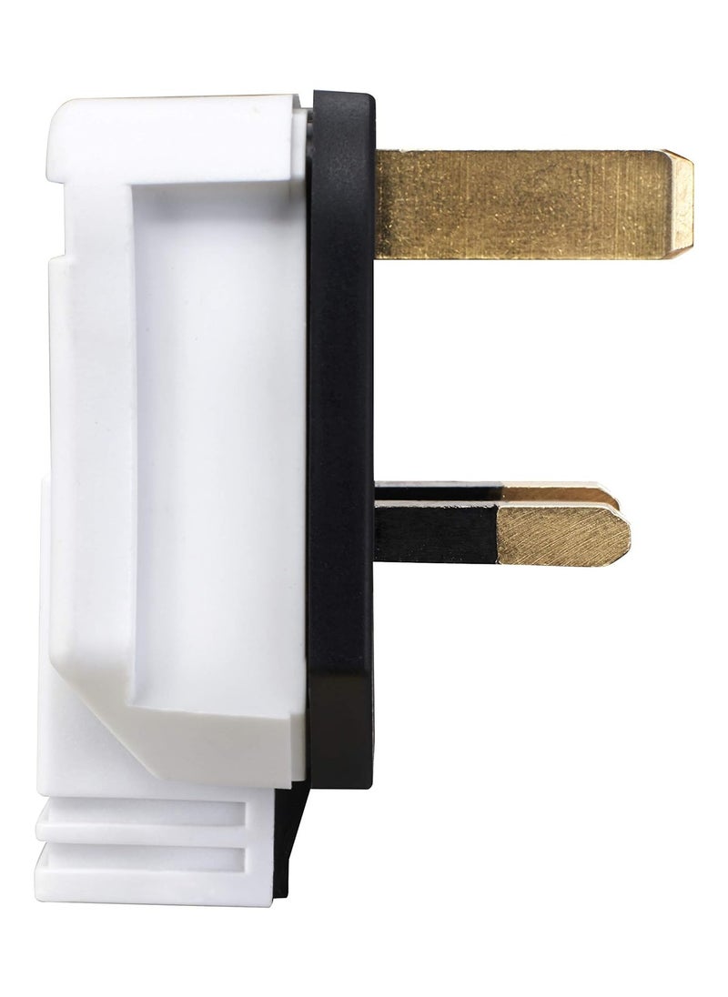 ماستربلاج - Masterplug HDPT13W 13A قابس مركب من المطاط الأبيض قابس مركب (حديقة، خارجي، عالي التحمل) - Image 1